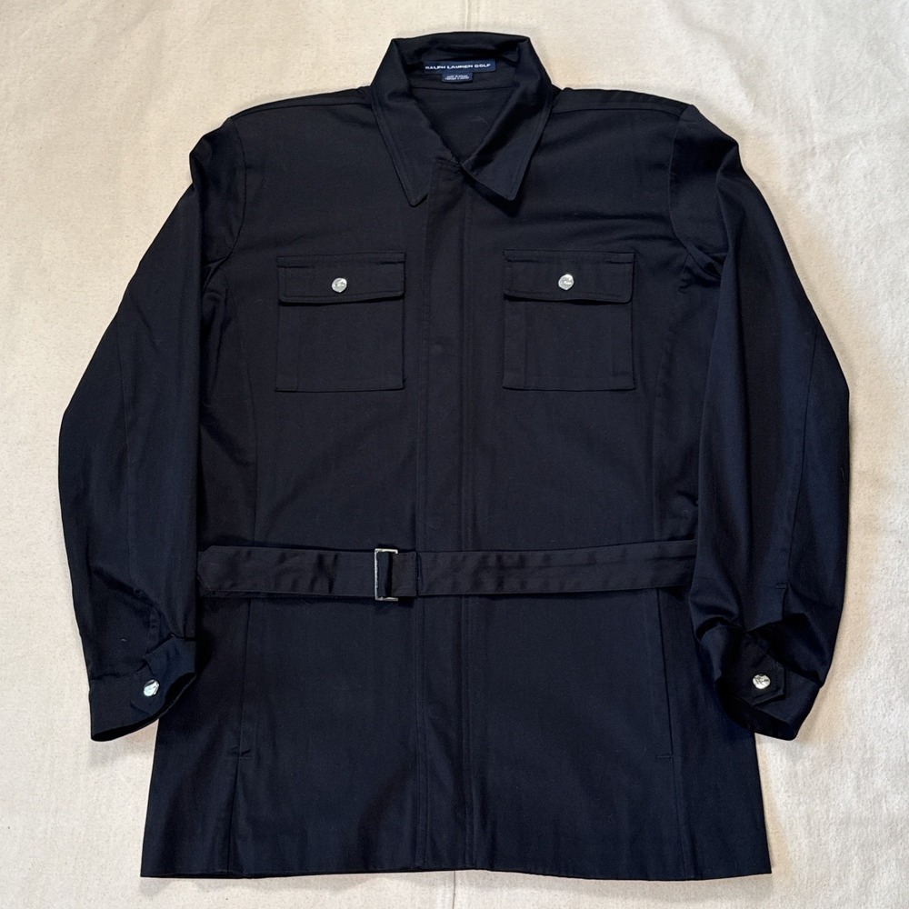 Vintage Ralph Lauren Golf Belted Jacket Black Womens Sz 10 Old Money
